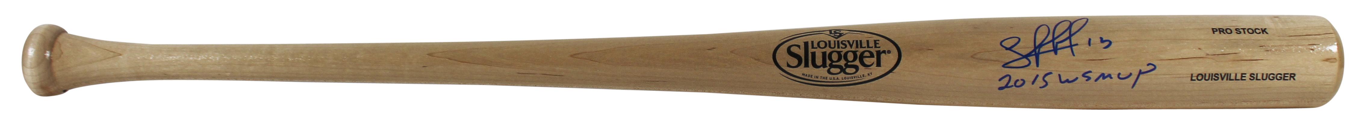 Salvador Perez Signed Louisville Slugger Baseball Bat Inscribed "2015 WS MVP" (Beckett) at PristineAuction.com Salvador Perez Signed Louisville Slugger Baseball Bat Inscribed "2015 WS MVP" (Beckett) at PristineAuction.com