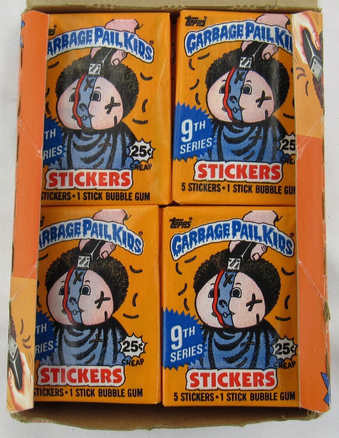 Garbage Pail Kids Original 9th Series Wax Box with Poster at PristineAuction.com Garbage Pail Kids Original 9th Series Wax Box with Poster at PristineAuction.com