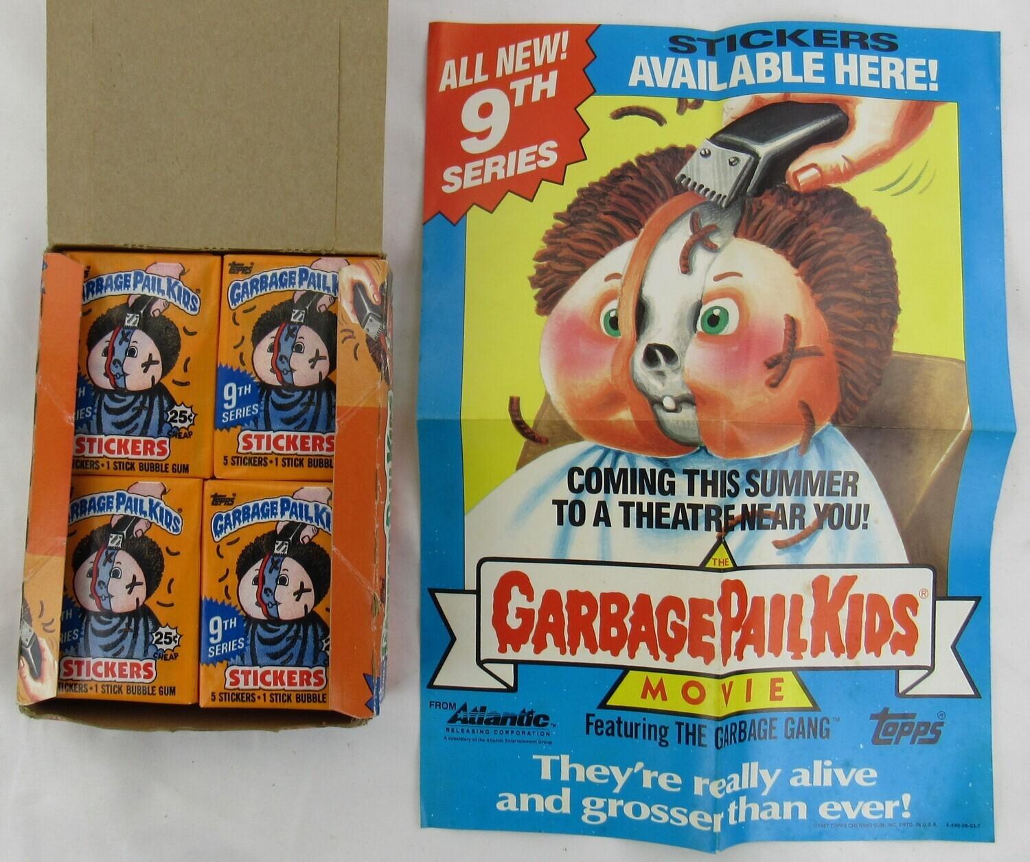 Garbage Pail Kids Original 9th Series Wax Box with Poster at PristineAuction.com Garbage Pail Kids Original 9th Series Wax Box with Poster at PristineAuction.com