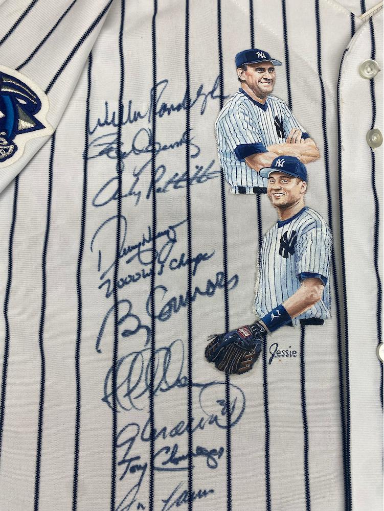 2000 World Champions LE Yankees Jersey Team-Signed By (29) with Derek Jeter, Mariano Rivera, David Cone, Joe Torre (JSA) at PristineAuction.com 2000 World Champions LE Yankees Jersey Team-Signed By (29) with Derek Jeter, Mariano Rivera, David Cone, Joe Torre (JSA) at PristineAuction.com