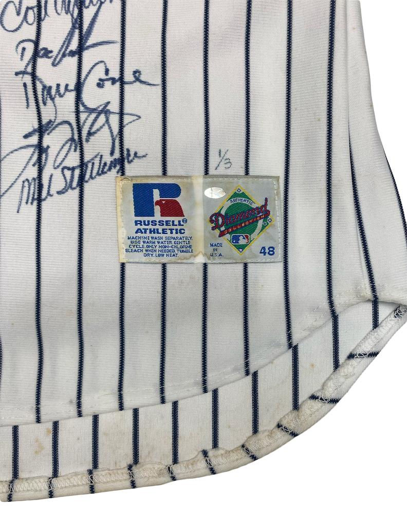 2000 World Champions LE Yankees Jersey Team-Signed By (29) with Derek Jeter, Mariano Rivera, David Cone, Joe Torre (JSA) at PristineAuction.com 2000 World Champions LE Yankees Jersey Team-Signed By (29) with Derek Jeter, Mariano Rivera, David Cone, Joe Torre (JSA) at PristineAuction.com