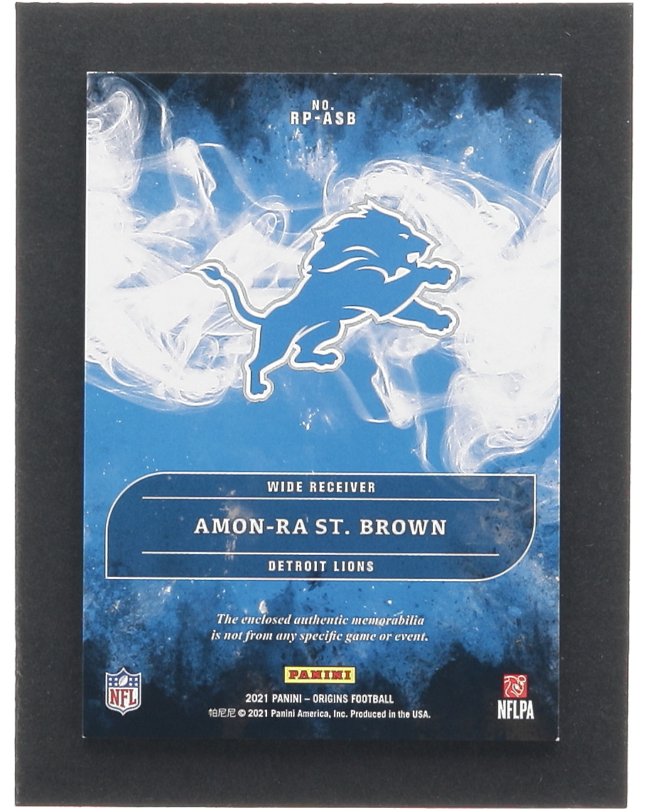 Amon-Ra St. Brown 2021 Panini Origins Rookie Patches #29 RC #128/199 at PristineAuction.com Amon-Ra St. Brown 2021 Panini Origins Rookie Patches #29 RC #128/199 at PristineAuction.com