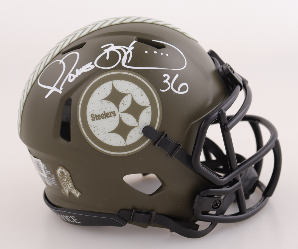 Jerome Bettis Signed Steelers Salute to Service Alternate Speed Mini Helmet (Beckett) at PristineAuction.com Jerome Bettis Signed Steelers Salute to Service Alternate Speed Mini Helmet (Beckett) at PristineAuction.com