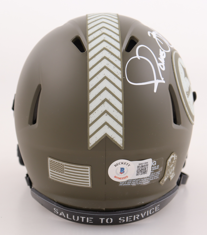 Jerome Bettis Signed Steelers Salute to Service Alternate Speed Mini Helmet (Beckett) at PristineAuction.com Jerome Bettis Signed Steelers Salute to Service Alternate Speed Mini Helmet (Beckett) at PristineAuction.com