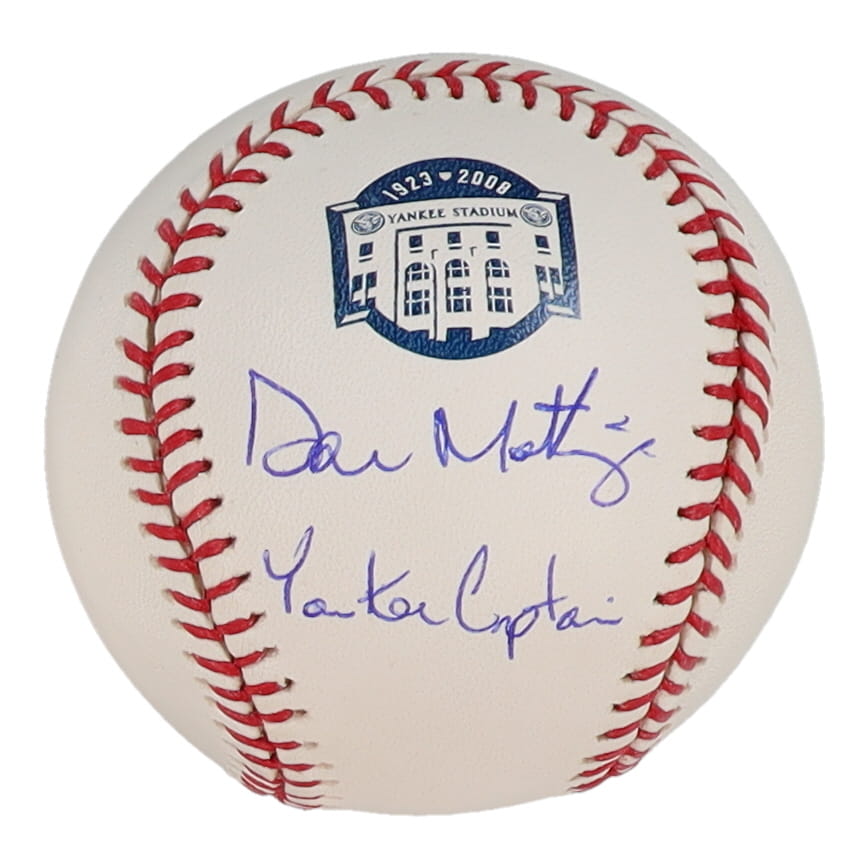 Don Mattingly Signed Commemorative Yankee Stadium OML Baseball Inscribed "Yankee Captain" (Beckett) at PristineAuction.com Don Mattingly Signed Commemorative Yankee Stadium OML Baseball Inscribed "Yankee Captain" (Beckett) at PristineAuction.com