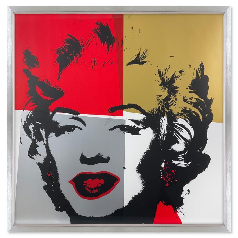 "Golden Marilyn" LE 37x37 Custom Framed Silkscreen on Vellum Paper by Andy Warhol at PristineAuction.com "Golden Marilyn" LE 37x37 Custom Framed Silkscreen on Vellum Paper by Andy Warhol at PristineAuction.com