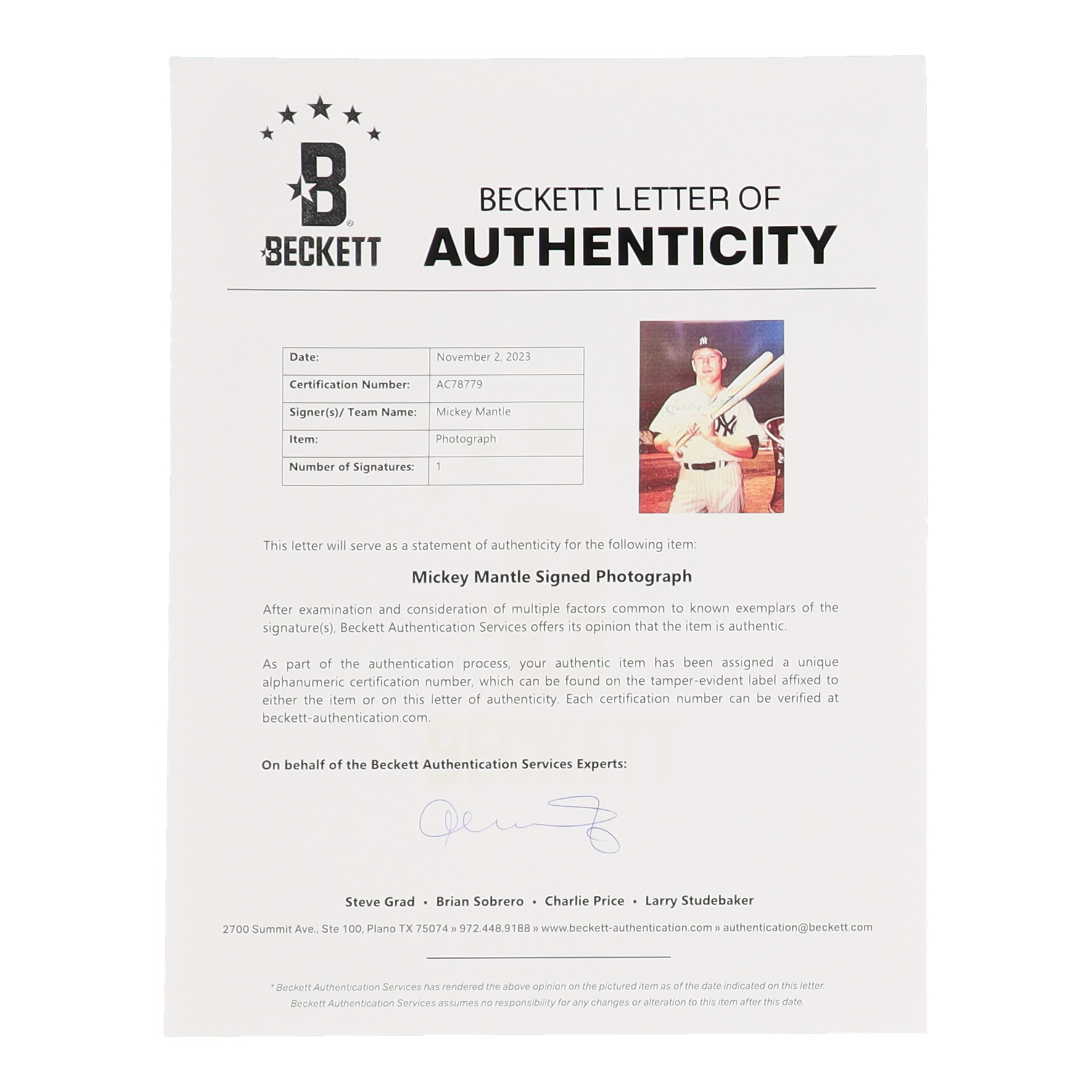 Mickey Mantle Signed Yankees 8x10 Photo (Beckett) at PristineAuction.com Mickey Mantle Signed Yankees 8x10 Photo (Beckett) at PristineAuction.com