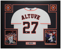 Jose Altuve Signed Custom Framed Jersey Display (JSA) at PristineAuction.com