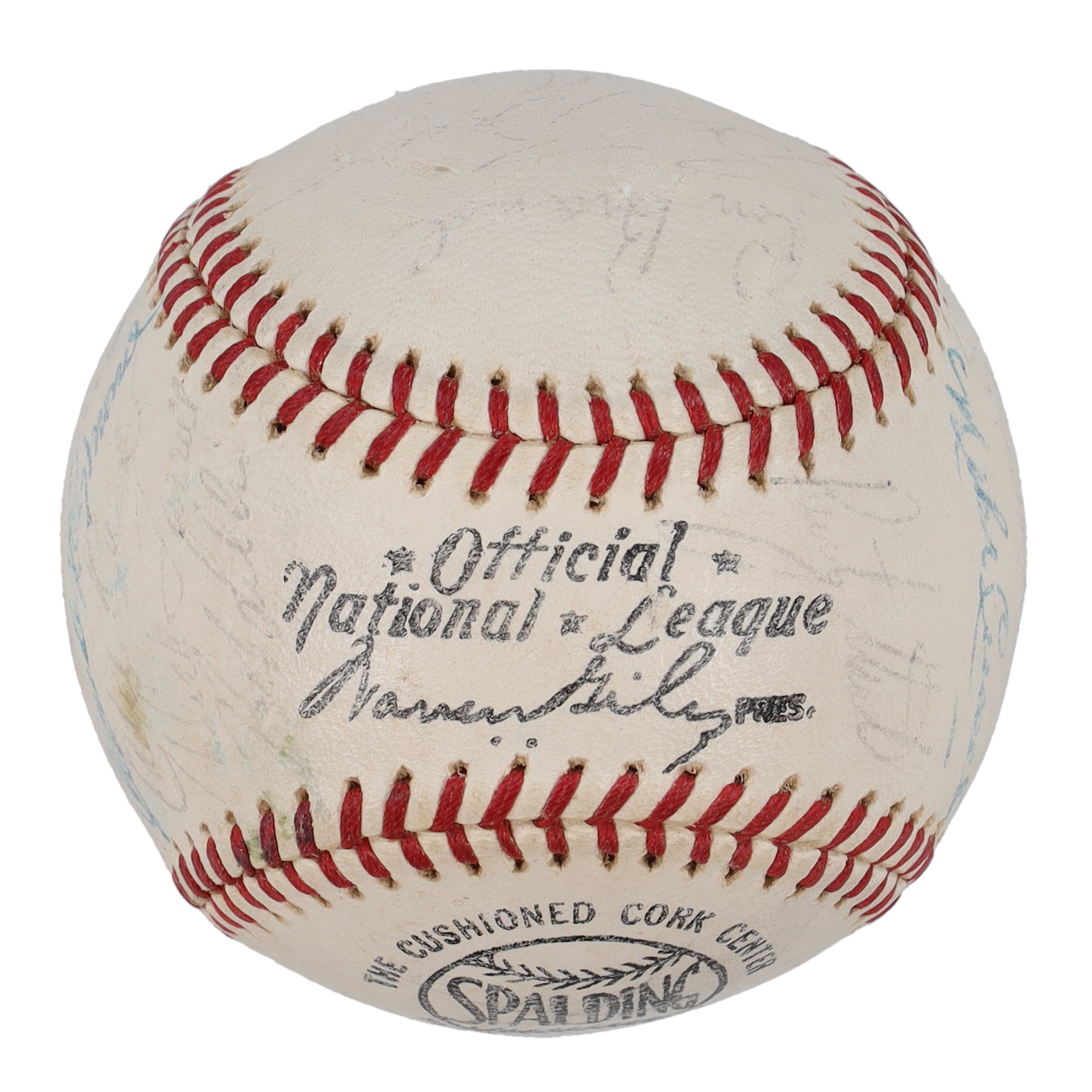 1965 Astros ONL Baseball Team-Signed by (27) with Nelson Fox, Joe Morgan, Walt Bond, Mike Cuellar, Rusty Staub (Beckett) at PristineAuction.com 1965 Astros ONL Baseball Team-Signed by (27) with Nelson Fox, Joe Morgan, Walt Bond, Mike Cuellar, Rusty Staub (Beckett) at PristineAuction.com