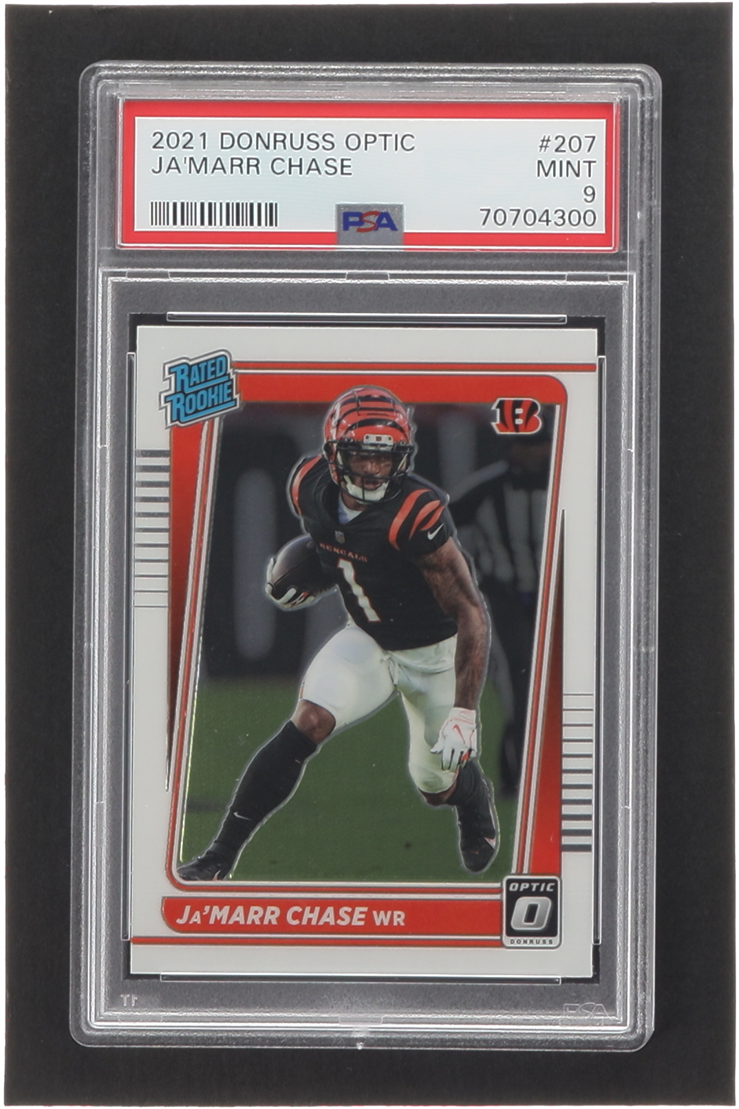 Ja'Marr Chase 2021 Donruss Optic #207 RR RC (PSA 9) at PristineAuction.com Ja'Marr Chase 2021 Donruss Optic #207 RR RC (PSA 9) at PristineAuction.com