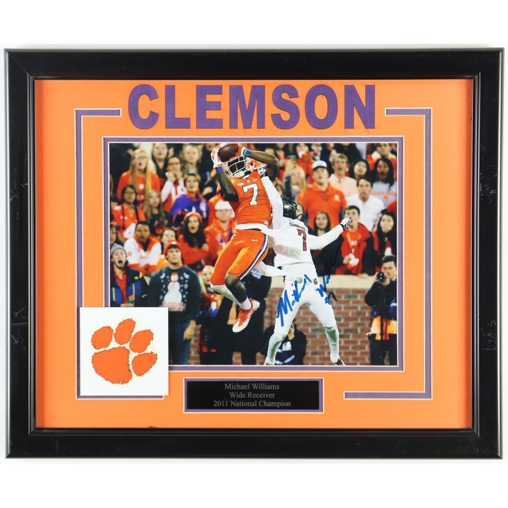 Mike Williams Signed Clemson Tigers Custom Framed Photo Display ...