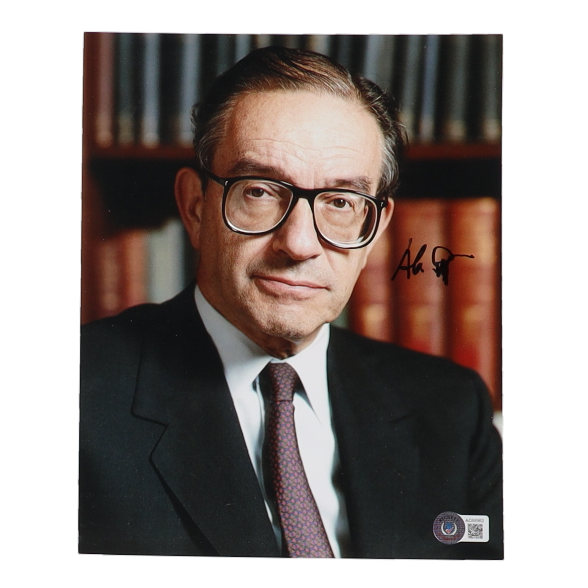 Alan Greenspan Signed 8x10 Photo (Beckett) at PristineAuction.com Alan Greenspan Signed 8x10 Photo (Beckett) at PristineAuction.com