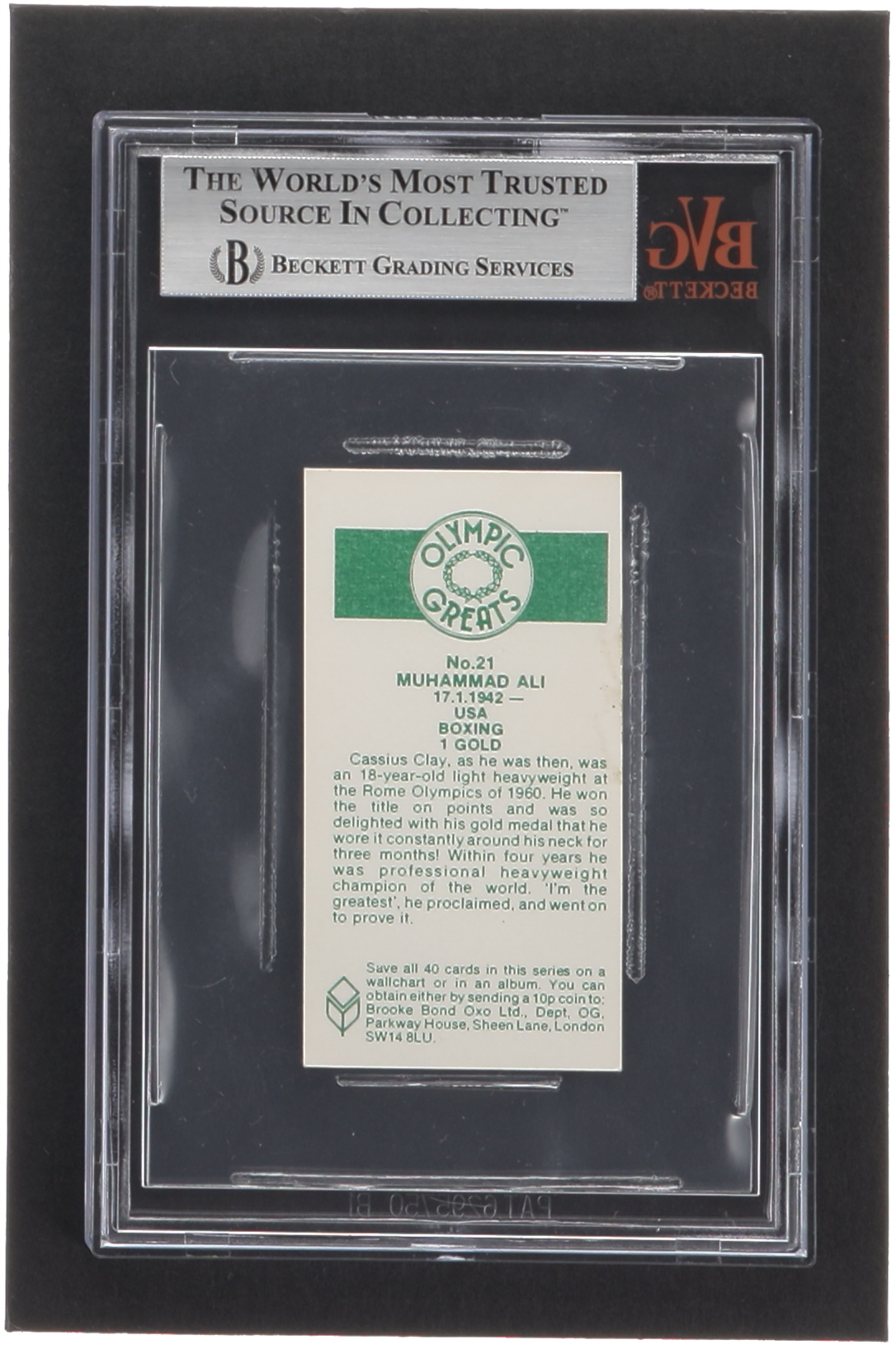 Muhammed Ali 1979 Olympic Greats #21 (BVG 3.5) at PristineAuction.com Muhammed Ali 1979 Olympic Greats #21 (BVG 3.5) at PristineAuction.com