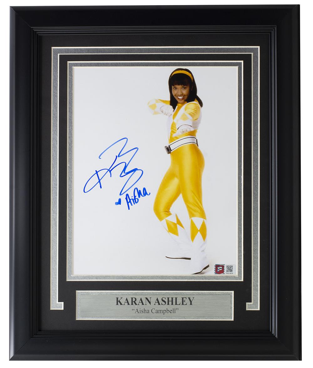 Karan Ashley Signed "Power Rangers" Custom Framed Photo Inscribed "Aisha" (PA) at PristineAuction.com Karan Ashley Signed "Power Rangers" Custom Framed Photo Inscribed "Aisha" (PA) at PristineAuction.com