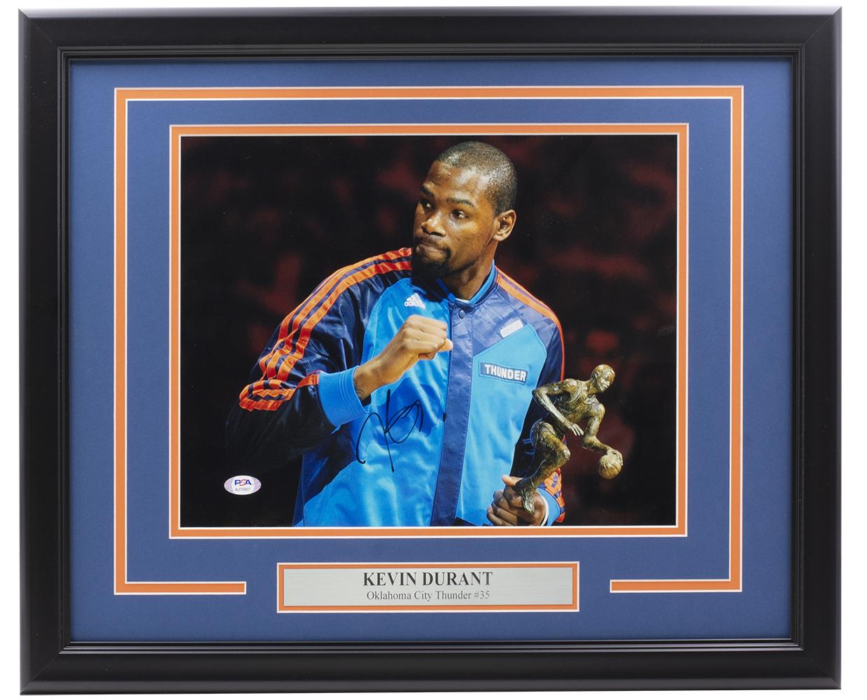 Kevin Durant Signed Thunder Custom Framed Photo (PSA) at PristineAuction.com Kevin Durant Signed Thunder Custom Framed Photo (PSA) at PristineAuction.com