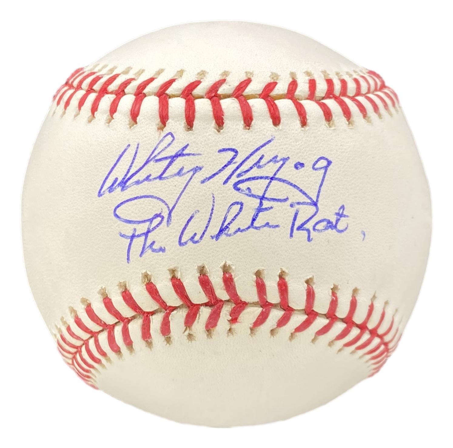 Whitey Herzog Signed OML Baseball Inscribed "The White Rat" (Beckett) at PristineAuction.com Whitey Herzog Signed OML Baseball Inscribed "The White Rat" (Beckett) at PristineAuction.com