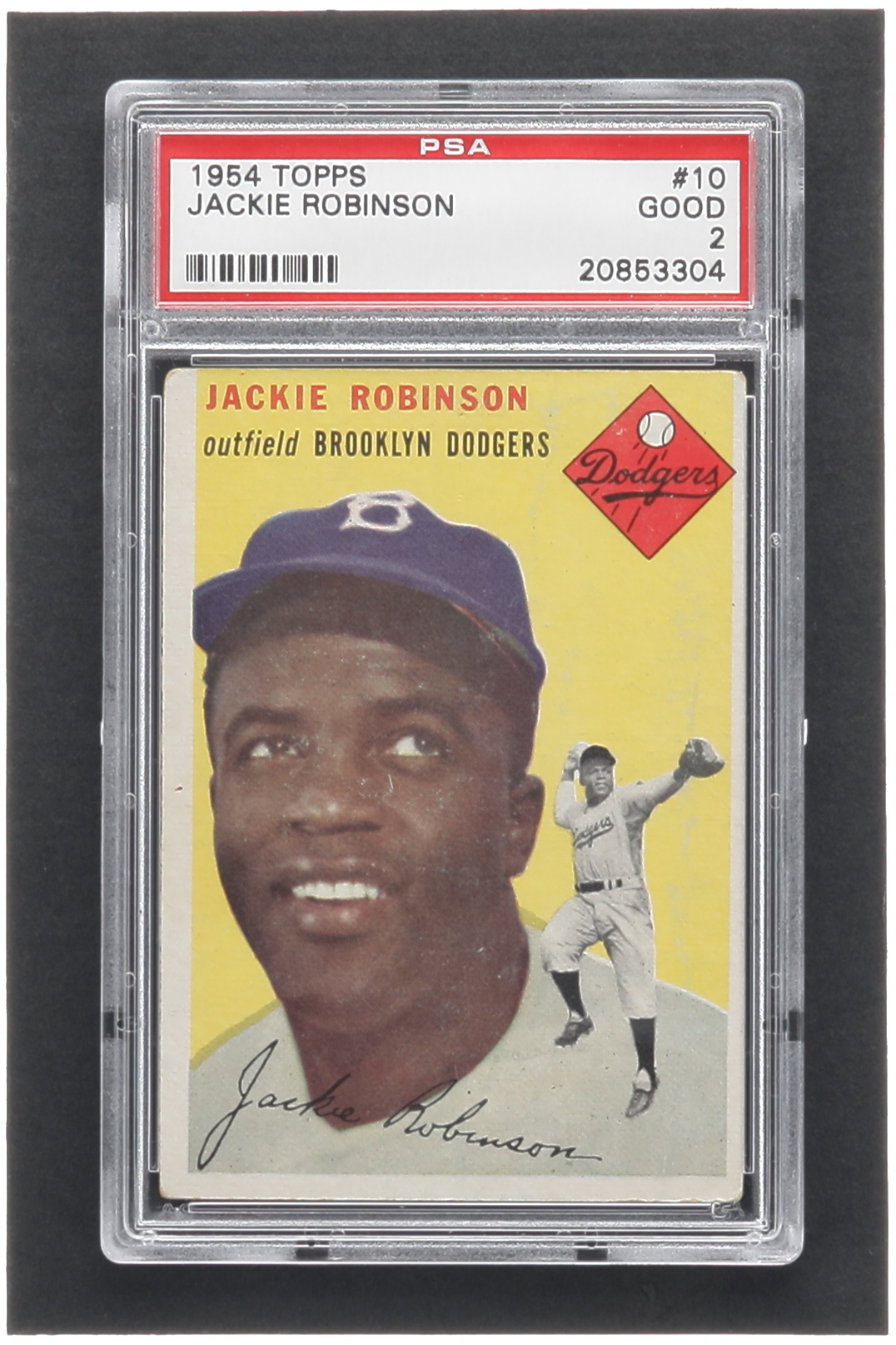 Jackie Robinson 1954 Topps #10 (PSA 2) at PristineAuction.com Jackie Robinson 1954 Topps #10 (PSA 2) at PristineAuction.com