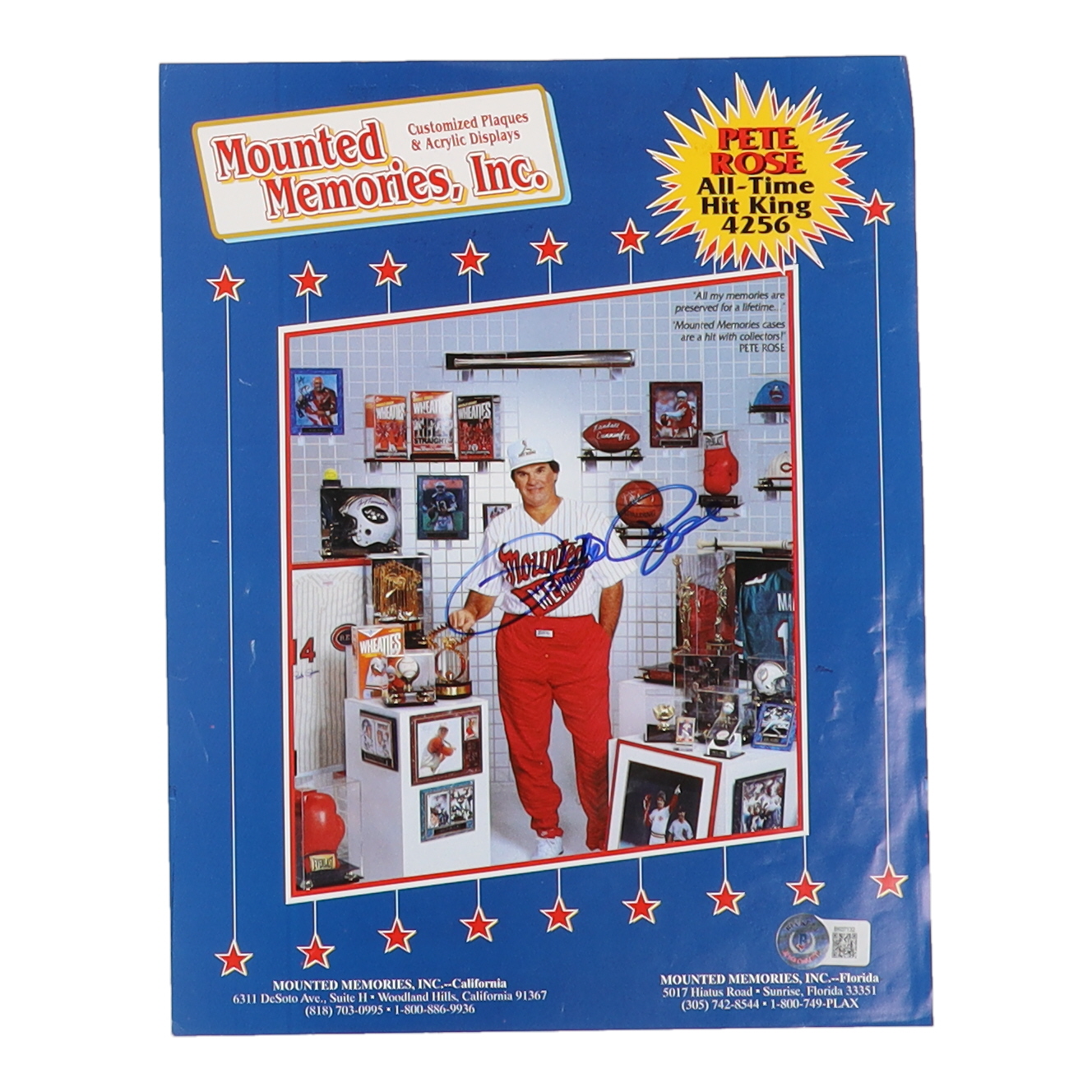 Pete Rose Signed "Mounted Memories" 8x10 Photo (Beckett) at PristineAuction.com Pete Rose Signed "Mounted Memories" 8x10 Photo (Beckett) at PristineAuction.com