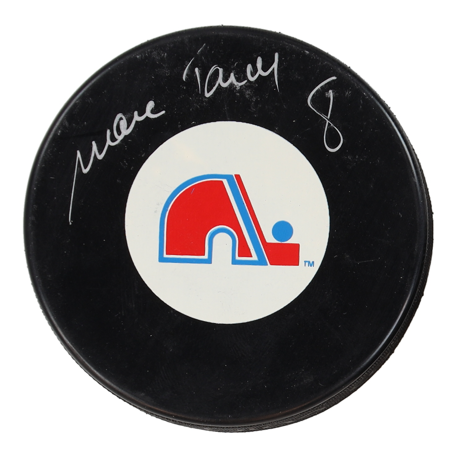 Marc Tardif Signed Nordiques Logo Hockey Puck (Beckett) at PristineAuction.com Marc Tardif Signed Nordiques Logo Hockey Puck (Beckett) at PristineAuction.com