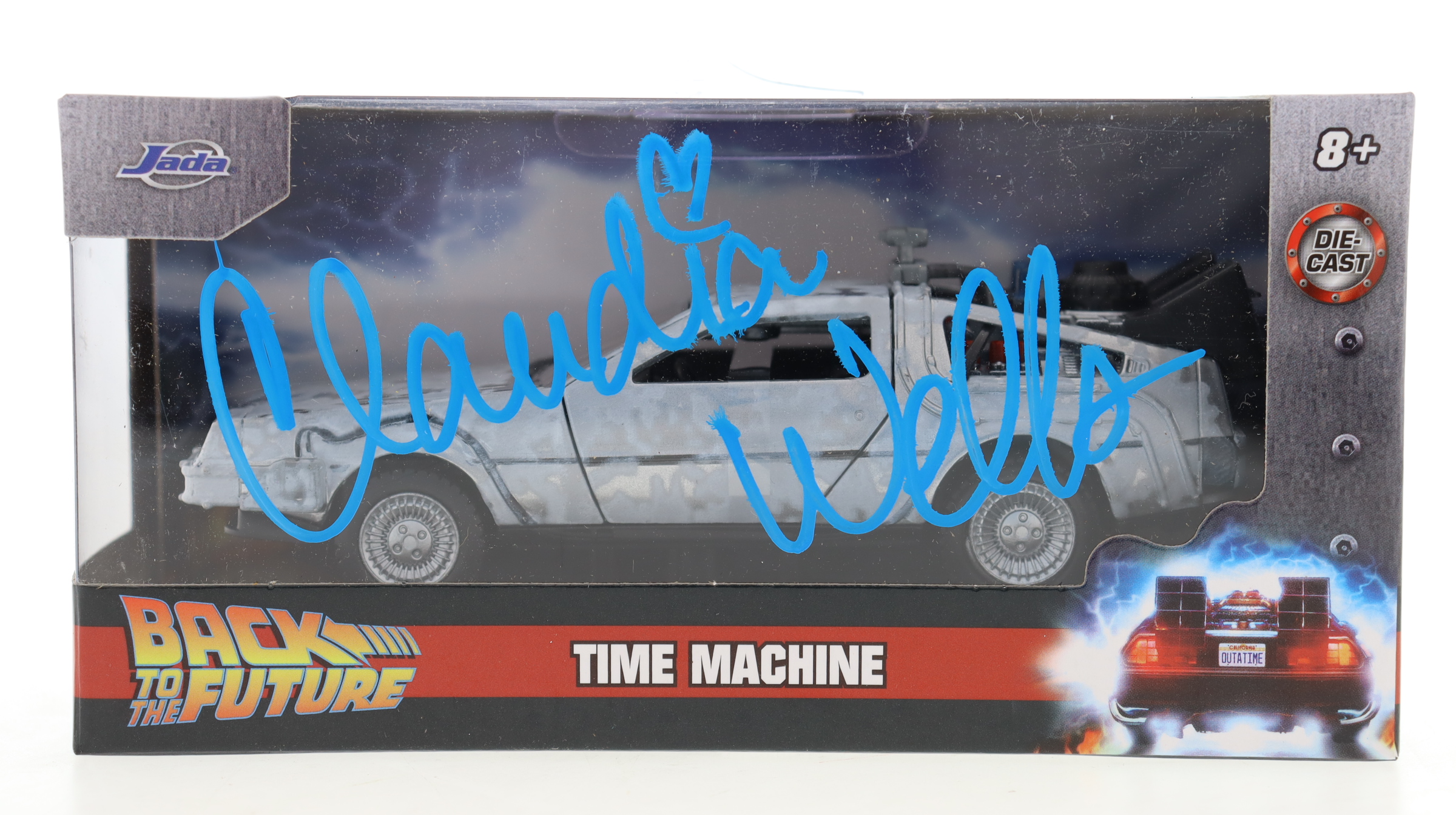 Claudia Wells Signed "Back to the Future" DeLorean Time Machine 1:32 Scale Die Cast Car (Beckett) at PristineAuction.com Claudia Wells Signed "Back to the Future" DeLorean Time Machine 1:32 Scale Die Cast Car (Beckett) at PristineAuction.com