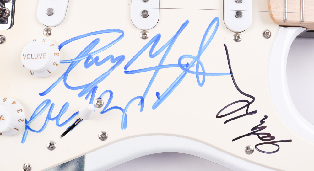 Ray Manzarek, John Densmore & Robby Krieger Signed "The Doors" CustomWrapped Electric Guitar