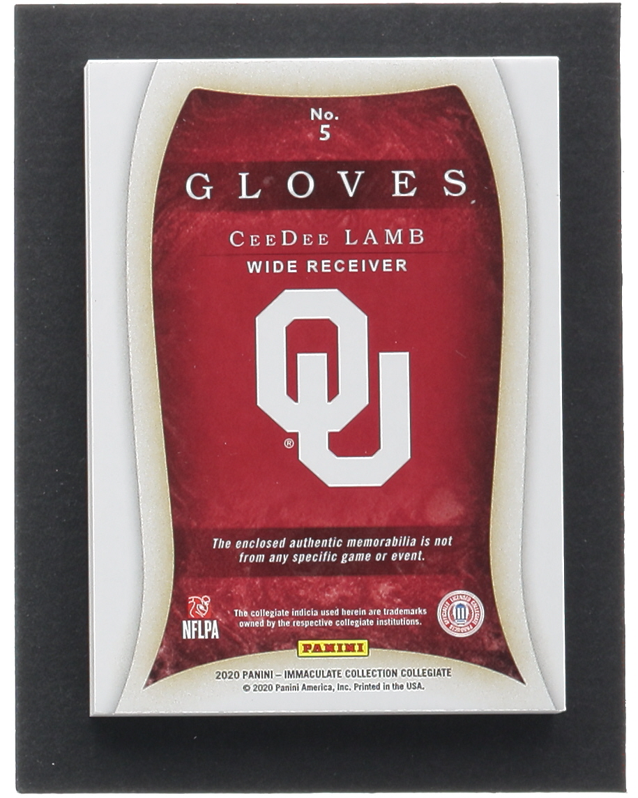 CeeDee Lamb 2020 Immaculate Collection Collegiate Immaculate Gloves #5 #15/88 RC at PristineAuction.com CeeDee Lamb 2020 Immaculate Collection Collegiate Immaculate Gloves #5 #15/88 RC at PristineAuction.com