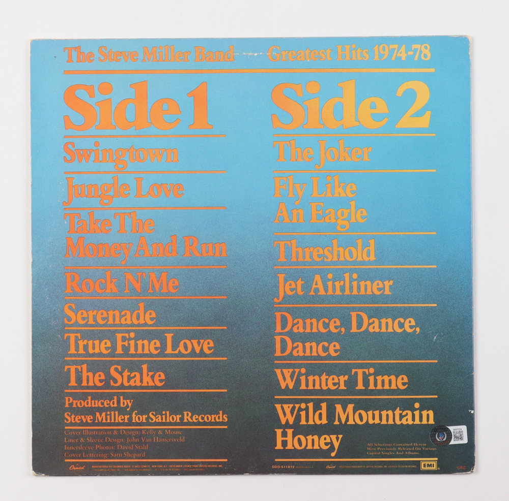 Steve Miller Signed "The Steve Miller Band: Greatest Hits 1974-78" Vinyl Record Album (Beckett) at PristineAuction.com Steve Miller Signed "The Steve Miller Band: Greatest Hits 1974-78" Vinyl Record Album (Beckett) at PristineAuction.com