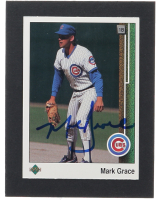 Mark Grace Signed 1989 Upper Deck #140 (Beckett) at PristineAuction.com