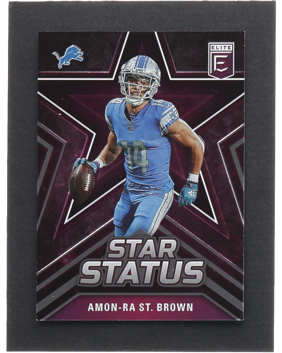 Amon-Ra St. Brown 2023 Elite Star Status #10 #017/349 at PristineAuction.com Amon-Ra St. Brown 2023 Elite Star Status #10 #017/349 at PristineAuction.com