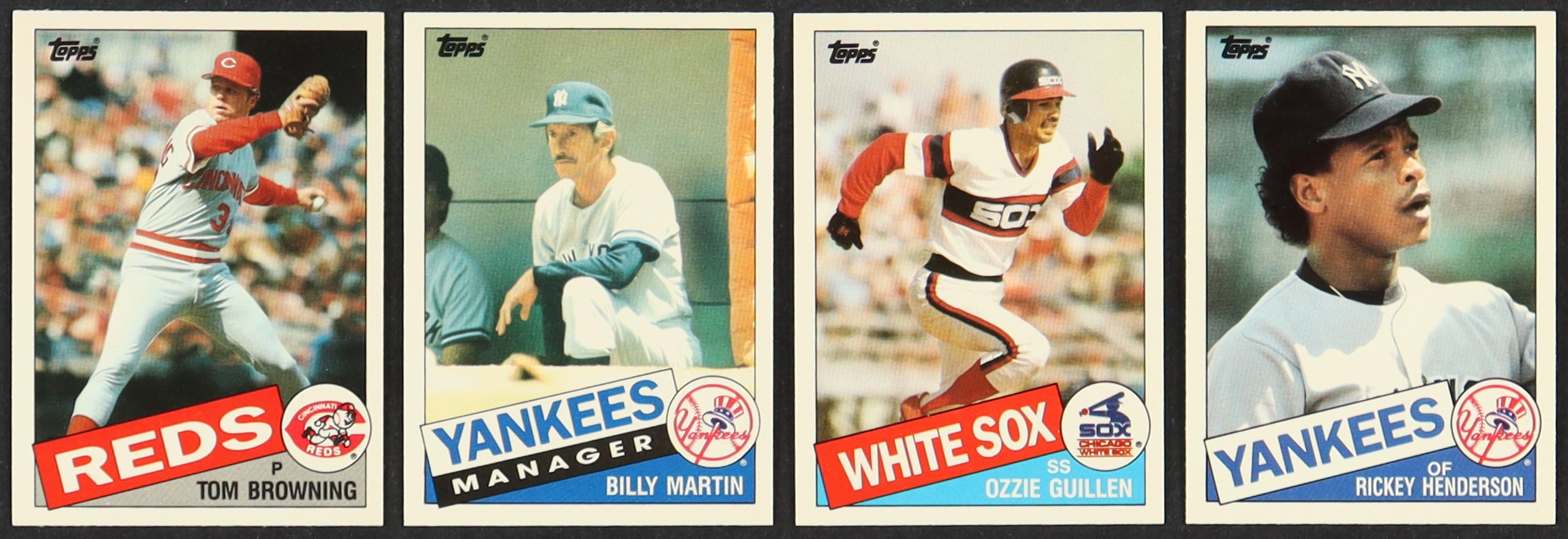 1985 Topps Traded Baseball Complete Set of (132) Cards with Tom Browning #11T RC, Billy Martin #78T, Ozzie Guillen #43T RC, Rickey Henderson #49T at PristineAuction.com 1985 Topps Traded Baseball Complete Set of (132) Cards with Tom Browning #11T RC, Billy Martin #78T, Ozzie Guillen #43T RC, Rickey Henderson #49T at PristineAuction.com