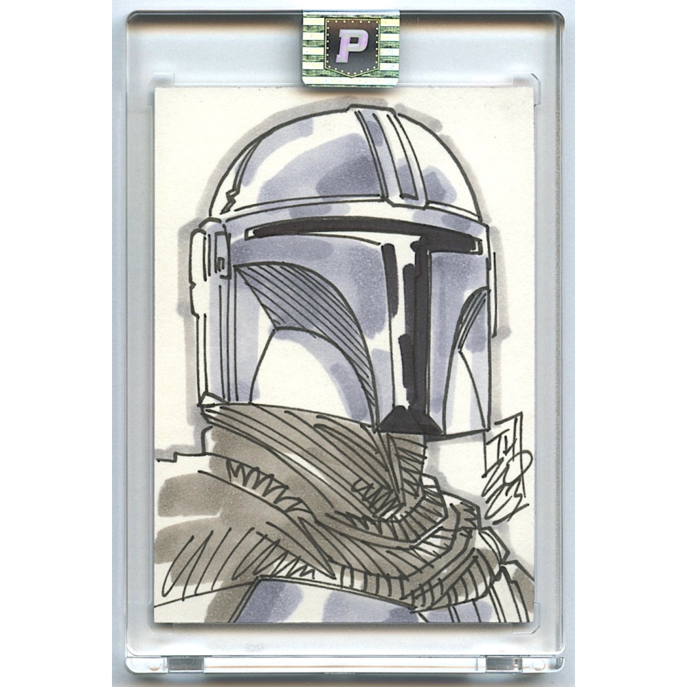 Din Djarin | The Mandalorian | Star Wars | Original Art Sketch Card by ...