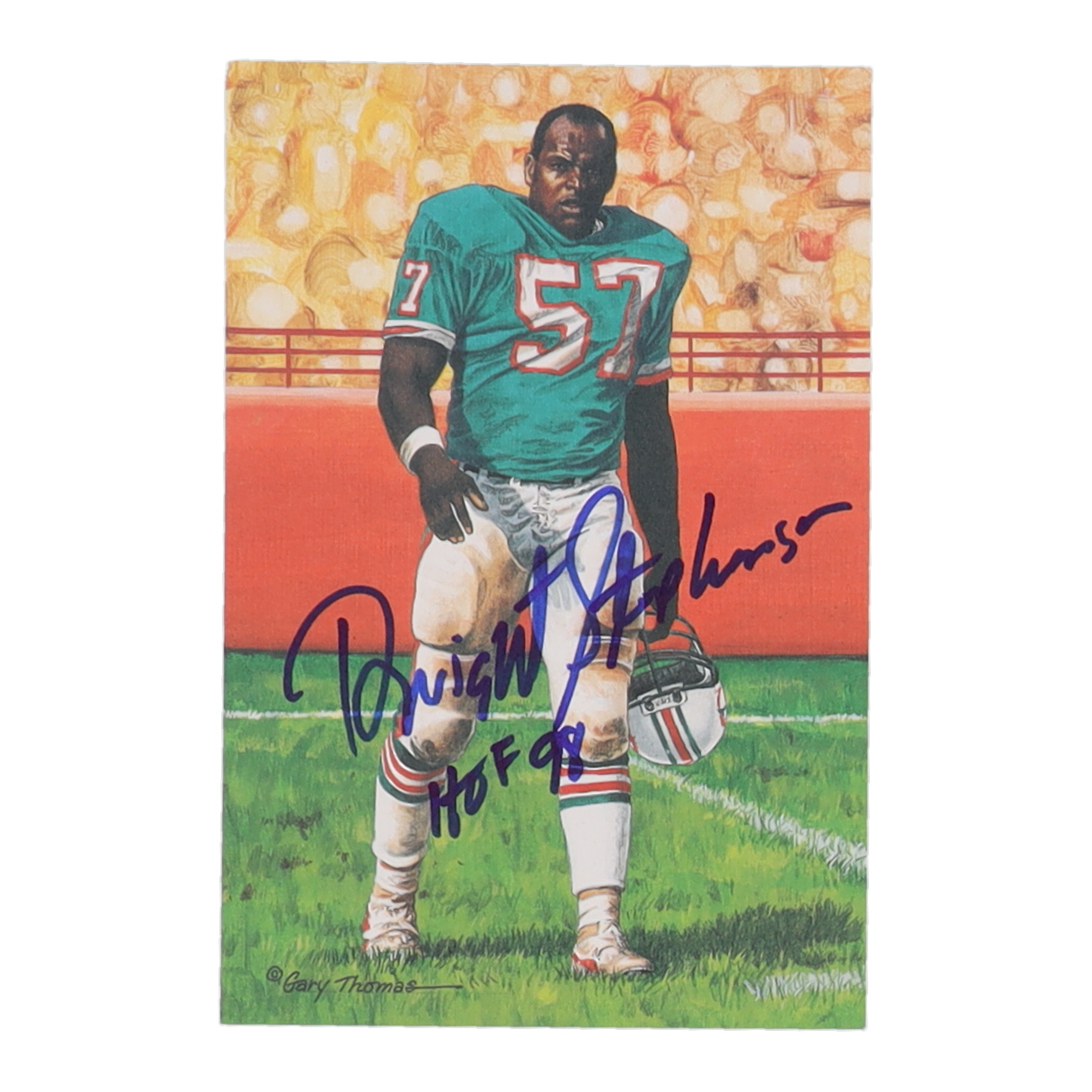 Dwight Stephenson Signed 1998 Goal Line HOF #194 Inscribed "HOF 98" (Beckett) at PristineAuction.com Dwight Stephenson Signed 1998 Goal Line HOF #194 Inscribed "HOF 98" (Beckett) at PristineAuction.com