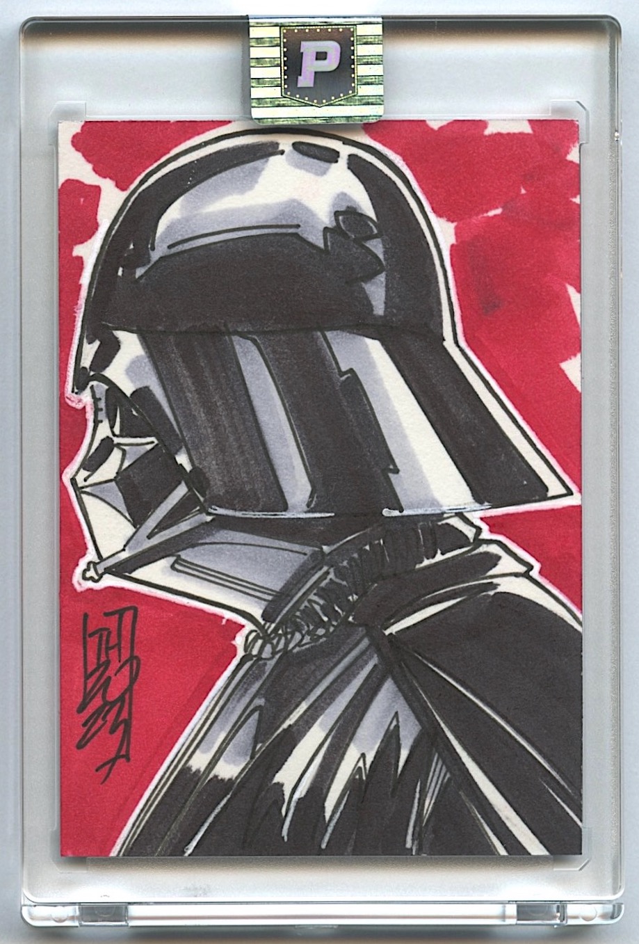 Darth Vader | Star Wars | Original Art Sketch Card by Tom Hodges (1/1 Original Art) at PristineAuction.com Darth Vader | Star Wars | Original Art Sketch Card by Tom Hodges (1/1 Original Art) at PristineAuction.com