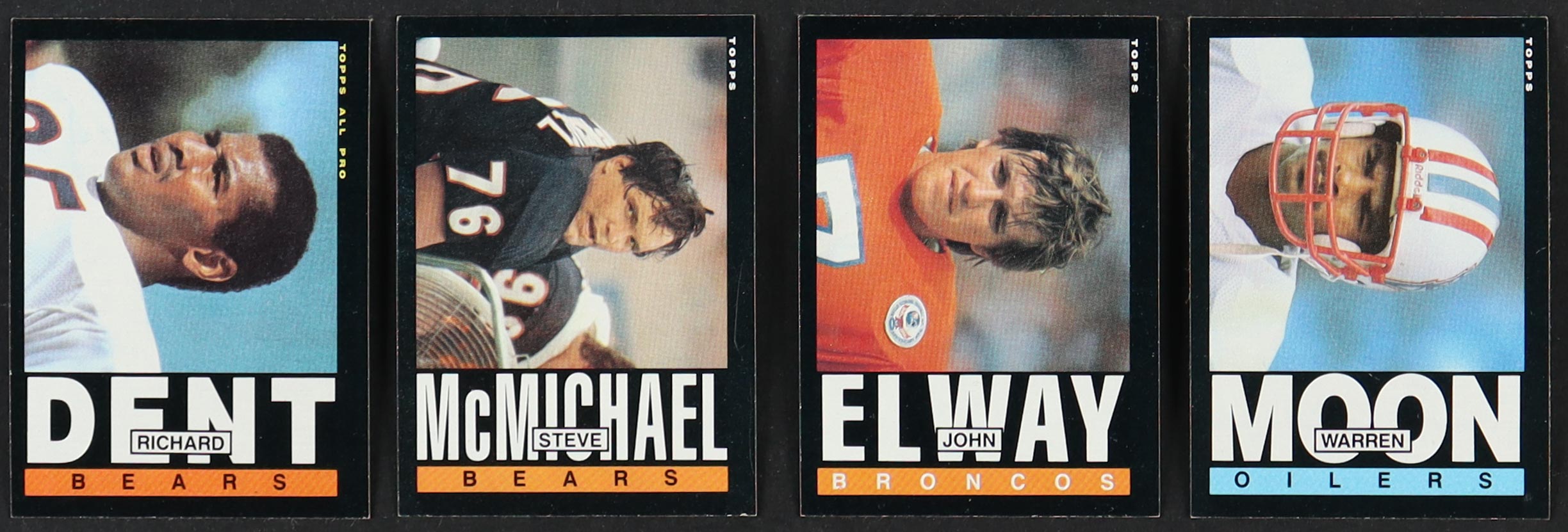 1985 Topps Football Complete Set of (396) Cards with Warren Moon #251 RC, Richard Dent #24 RC, Steve McMichael #32 RC, John Elway #238 at PristineAuction.com 1985 Topps Football Complete Set of (396) Cards with Warren Moon #251 RC, Richard Dent #24 RC, Steve McMichael #32 RC, John Elway #238 at PristineAuction.com