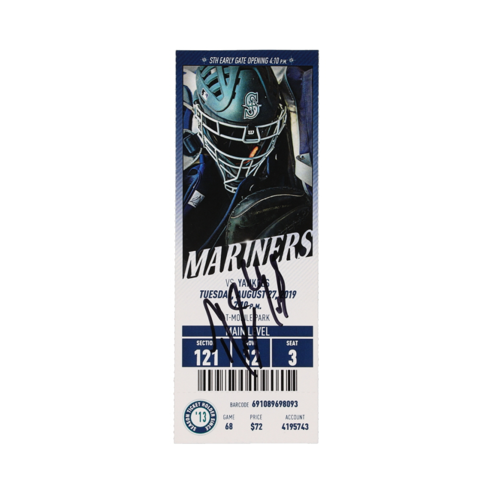 Domingo German Signed 2019 Mariners Game Ticket (Beckett) Pristine Auction