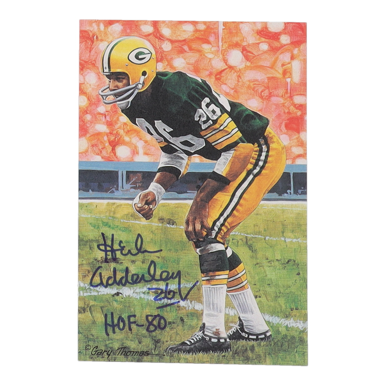 Herb Adderley Signed 1989-97 Goal Line HOF #91 Inscribed "HOF 80" (Beckett) at PristineAuction.com Herb Adderley Signed 1989-97 Goal Line HOF #91 Inscribed "HOF 80" (Beckett) at PristineAuction.com