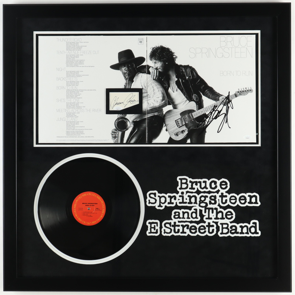 Bruce Springsteen & Clarence Clemons "Born To Run" Custom Framed Record