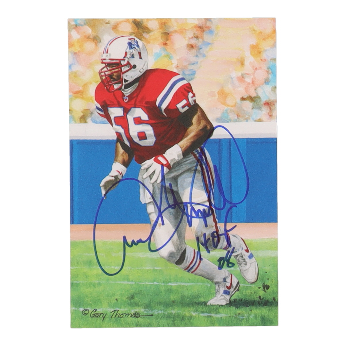 Andre Tippett Signed 2008 Goal Line HOF #246 Inscribed "HOF 08" (Beckett) at PristineAuction.com Andre Tippett Signed 2008 Goal Line HOF #246 Inscribed "HOF 08" (Beckett) at PristineAuction.com