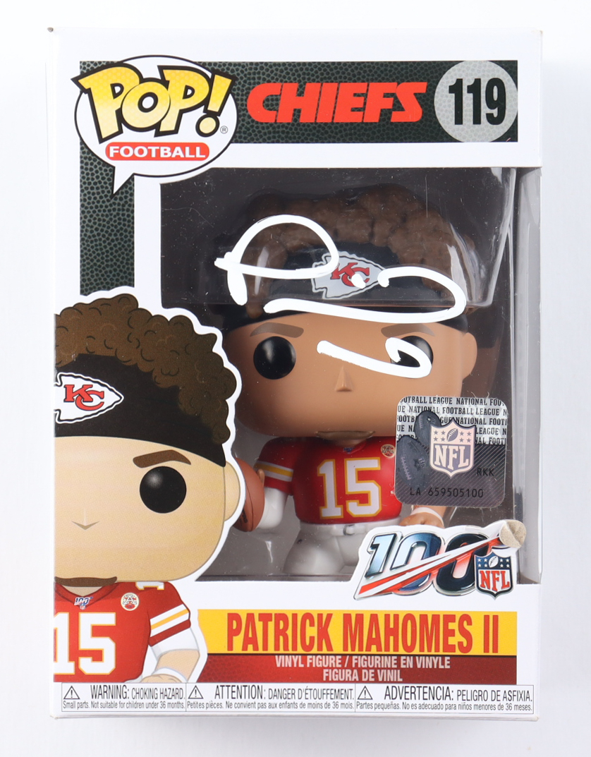 Patrick Mahomes II Signed Chiefs #119 Funko Pop! Vinyl Figure (Beckett) at PristineAuction.com Patrick Mahomes II Signed Chiefs #119 Funko Pop! Vinyl Figure (Beckett) at PristineAuction.com