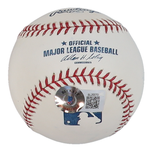 Lon Simmons Signed OML Baseball (Beckett) at PristineAuction.com Lon Simmons Signed OML Baseball (Beckett) at PristineAuction.com
