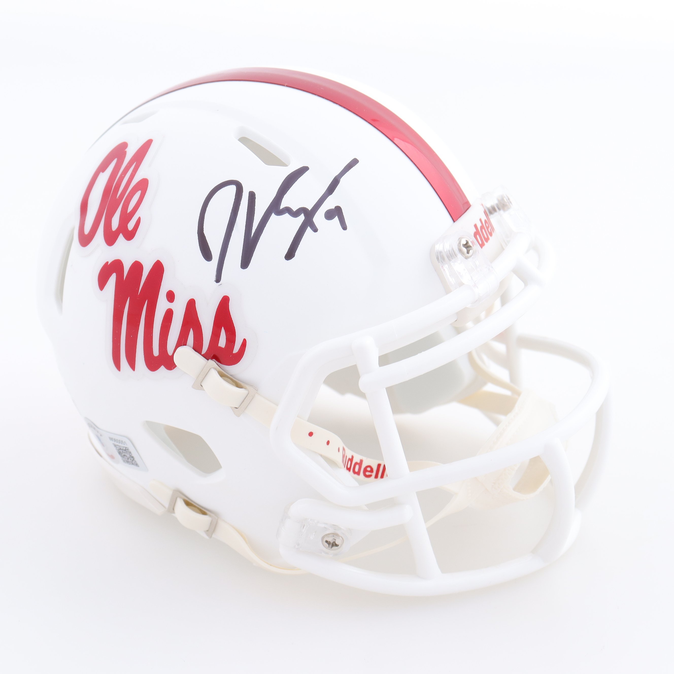 Dawson Knox Signed Ole Miss Rebels Speed Mini Helmet (Beckett) at PristineAuction.com Dawson Knox Signed Ole Miss Rebels Speed Mini Helmet (Beckett) at PristineAuction.com