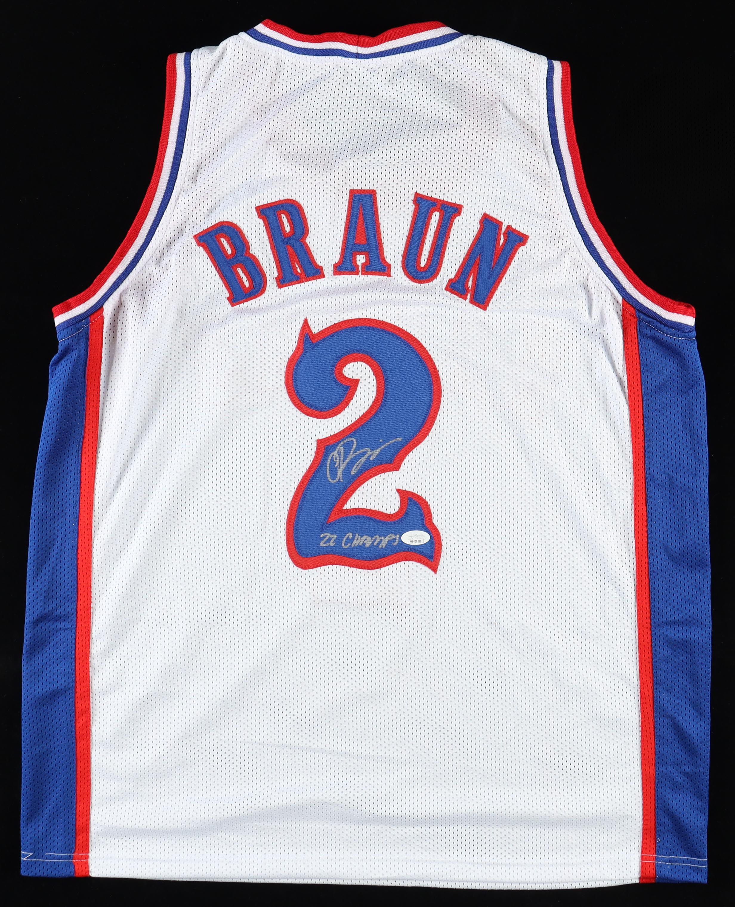 Christian Braun Signed Jersey Inscribed "22 Champs" (JSA) at PristineAuction.com Christian Braun Signed Jersey Inscribed "22 Champs" (JSA) at PristineAuction.com