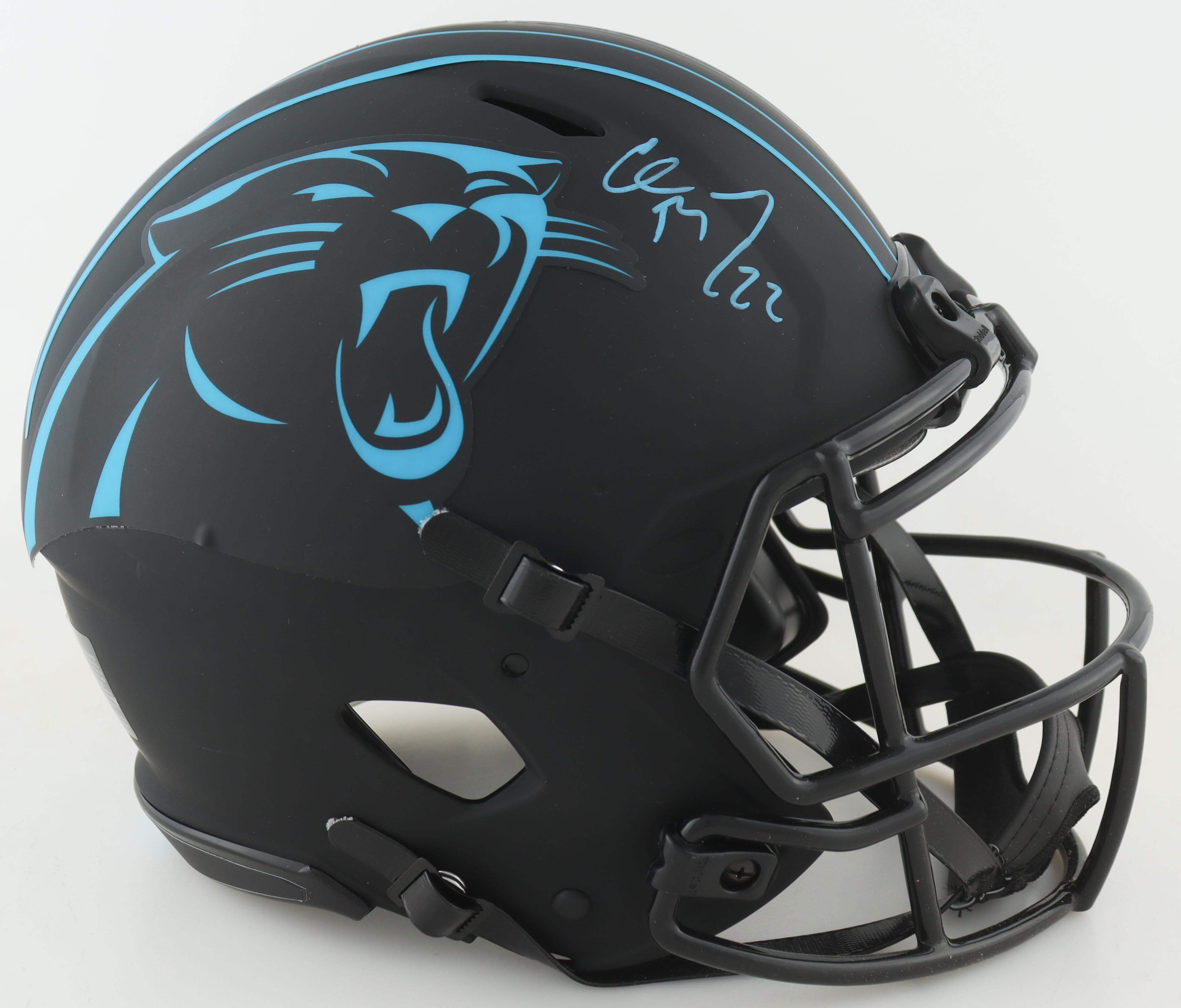 Christian McCaffrey Signed Panthers Full-Size Authentic Speed Helmet (Beckett) at PristineAuction.com Christian McCaffrey Signed Panthers Full-Size Authentic Speed Helmet (Beckett) at PristineAuction.com