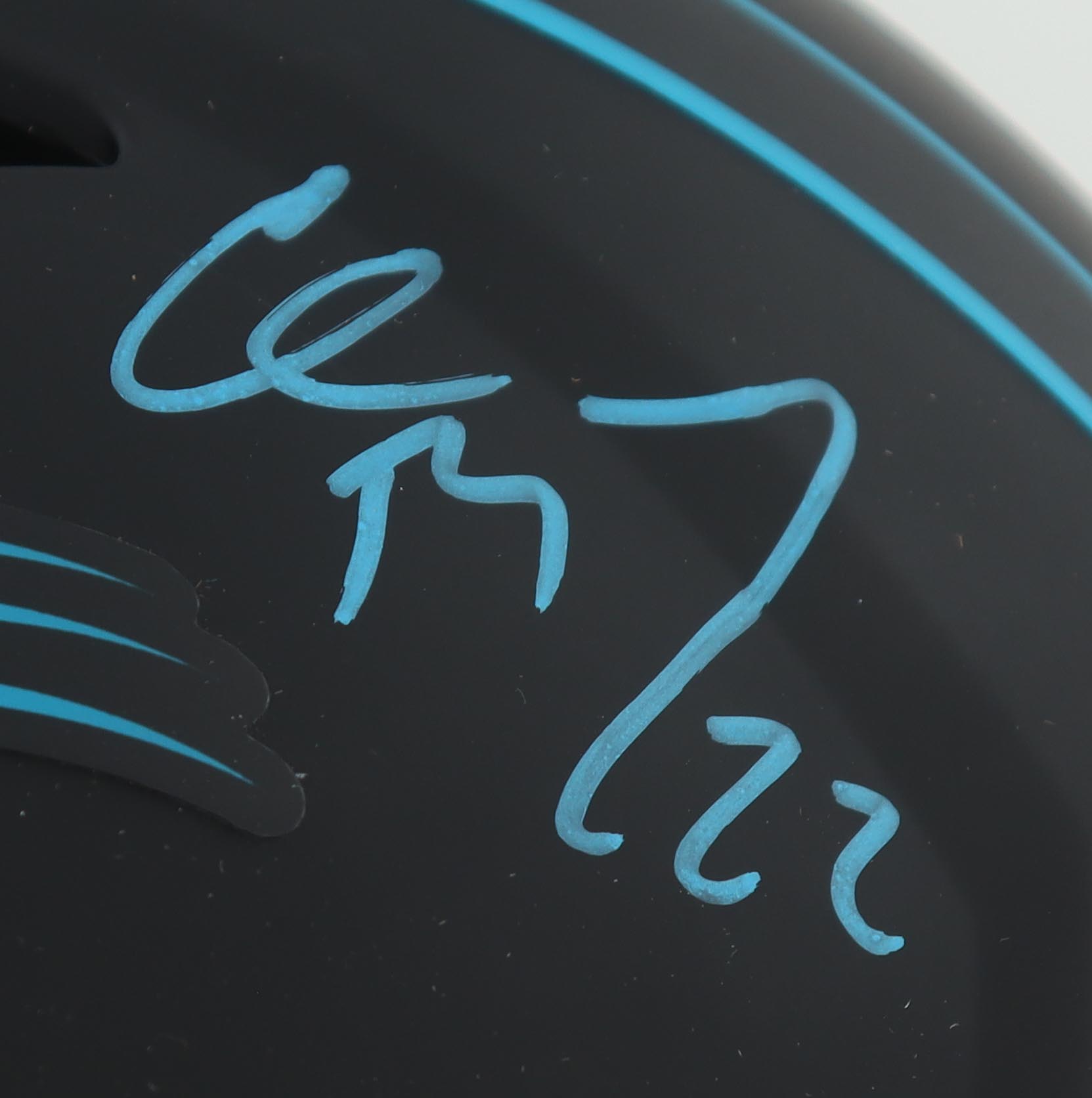 Christian McCaffrey Signed Panthers Full-Size Authentic Speed Helmet (Beckett) at PristineAuction.com Christian McCaffrey Signed Panthers Full-Size Authentic Speed Helmet (Beckett) at PristineAuction.com