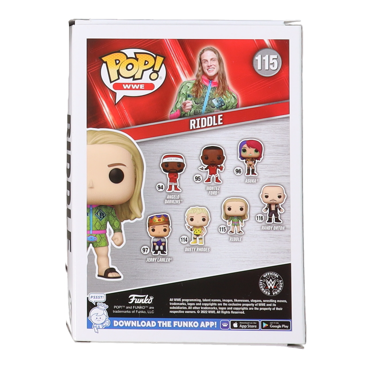 Riddle Signed "WWE" #115 Riddle Funko Pop! Vinyl Figure Inscribed "Bro" (PSA) at PristineAuction.com Riddle Signed "WWE" #115 Riddle Funko Pop! Vinyl Figure Inscribed "Bro" (PSA) at PristineAuction.com