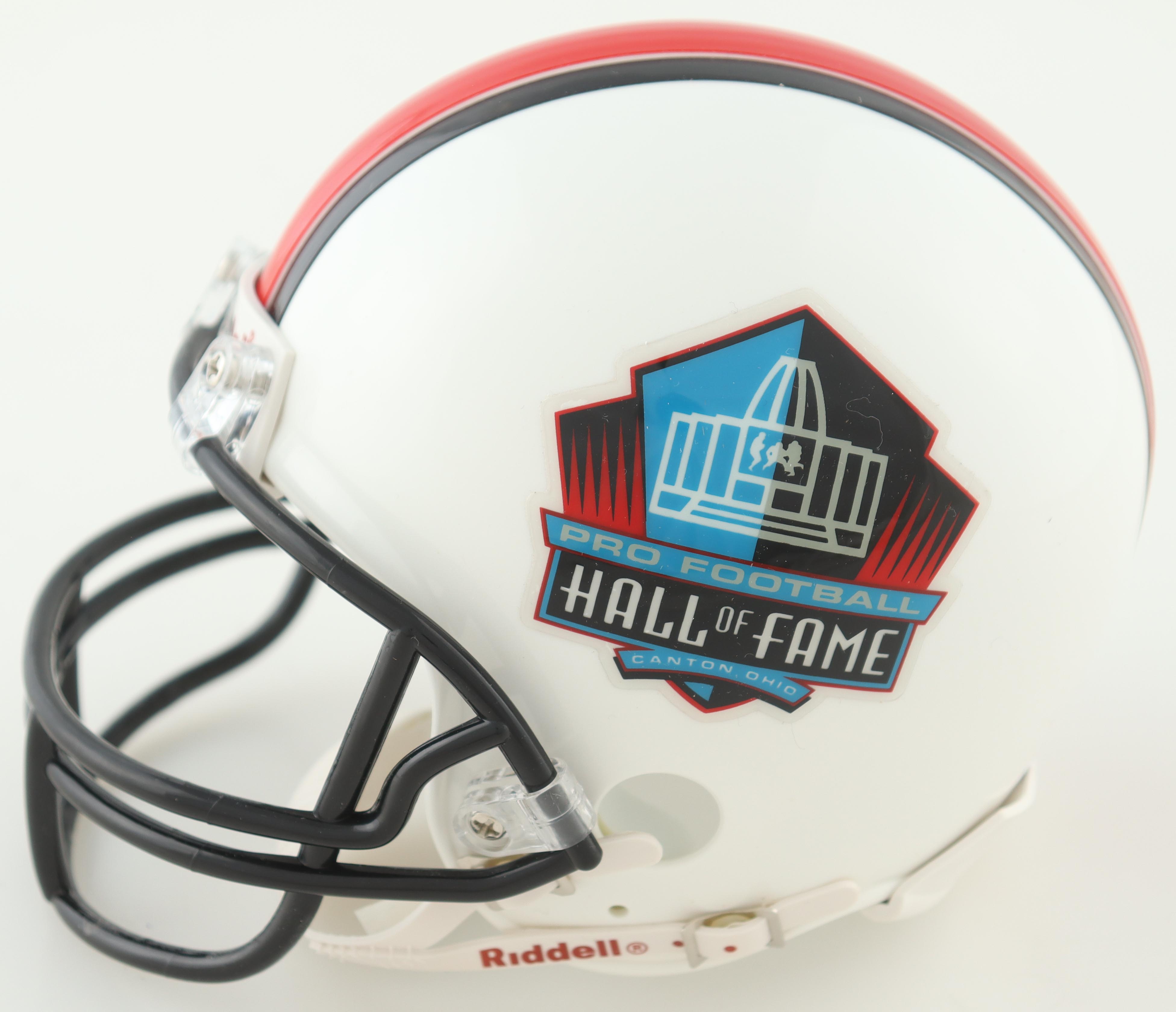 Marcus Allen Signed Hall Of Fame Logo Mini Helmet (Beckett) at PristineAuction.com Marcus Allen Signed Hall Of Fame Logo Mini Helmet (Beckett) at PristineAuction.com