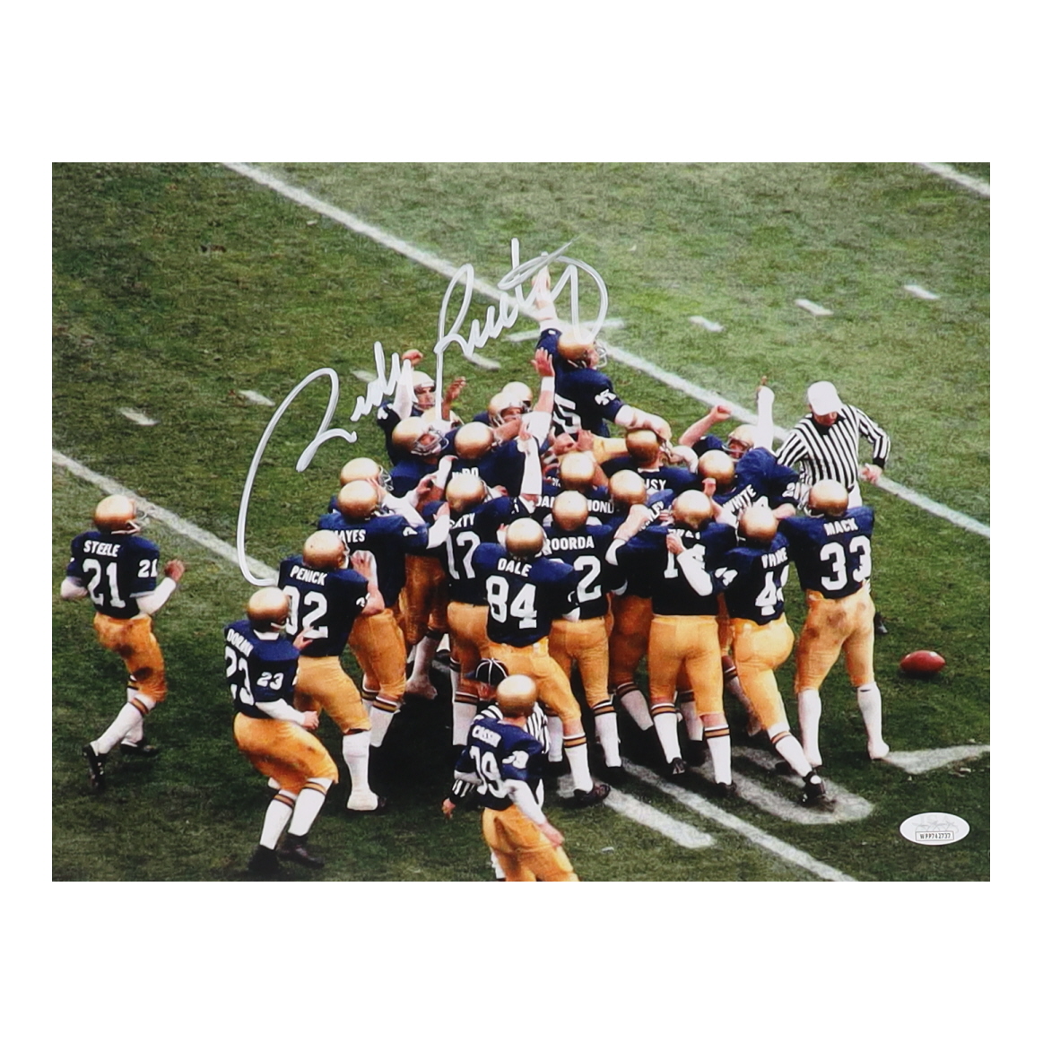 Rudy Ruettiger Signed Notre Dame Fighting Irish 11x14 Photo (JSA) at PristineAuction.com Rudy Ruettiger Signed Notre Dame Fighting Irish 11x14 Photo (JSA) at PristineAuction.com