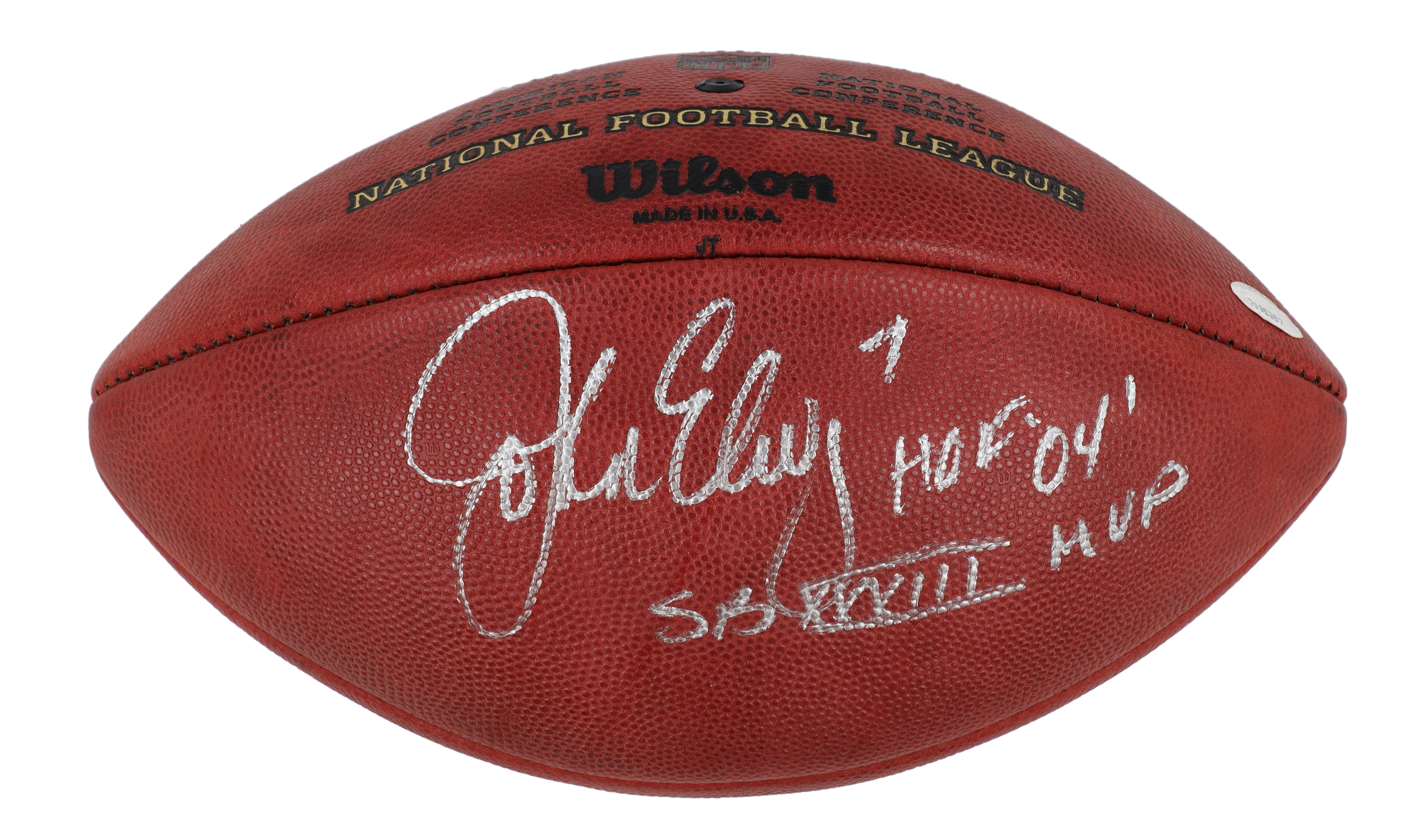 John Elway Signed NFL Football Inscribed "HOF 04" & "SB XXXIII MVP"(TriStar) at PristineAuction.com John Elway Signed NFL Football Inscribed "HOF 04" & "SB XXXIII MVP"(TriStar) at PristineAuction.com