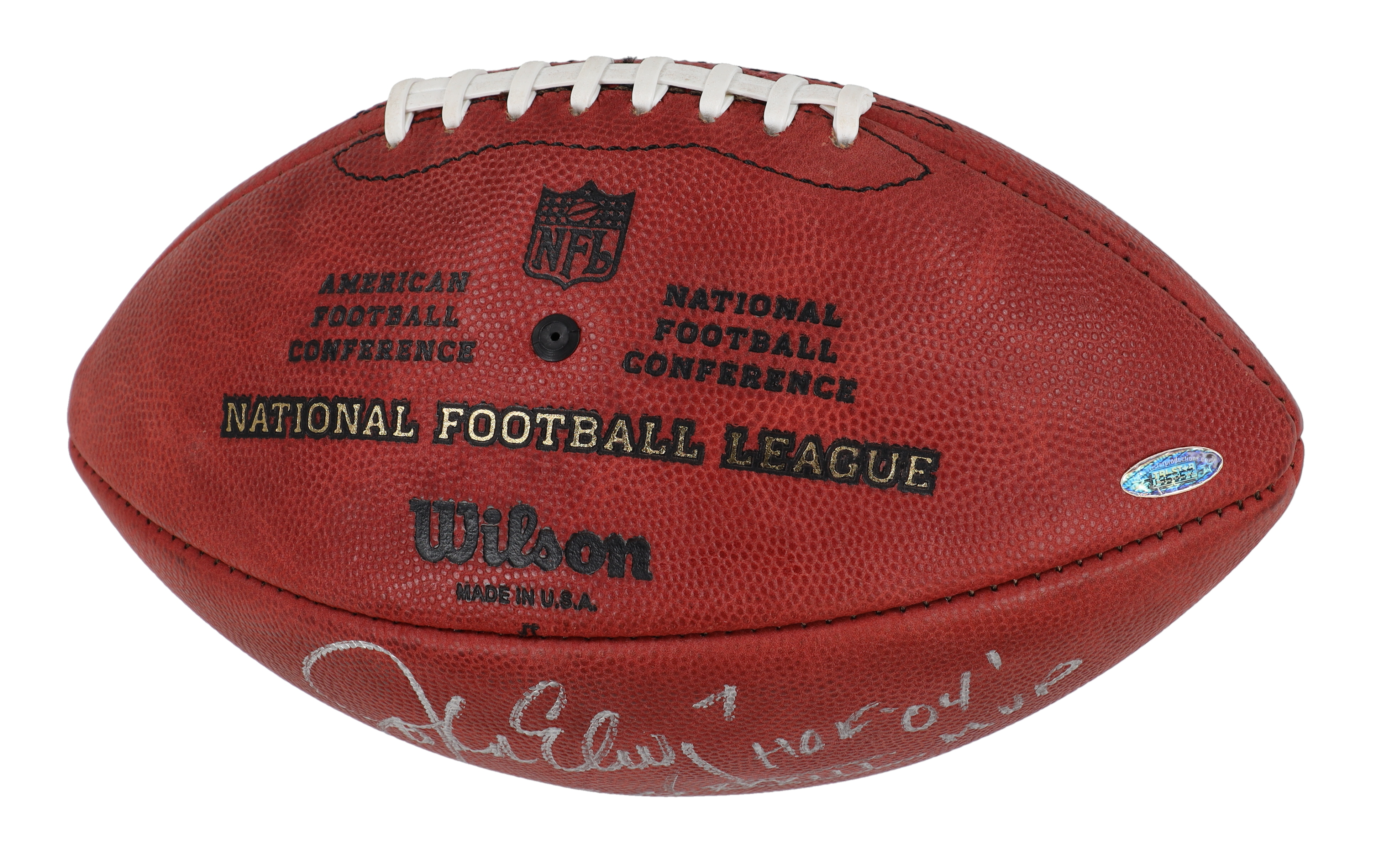 John Elway Signed NFL Football Inscribed "HOF 04" & "SB XXXIII MVP"(TriStar) at PristineAuction.com John Elway Signed NFL Football Inscribed "HOF 04" & "SB XXXIII MVP"(TriStar) at PristineAuction.com