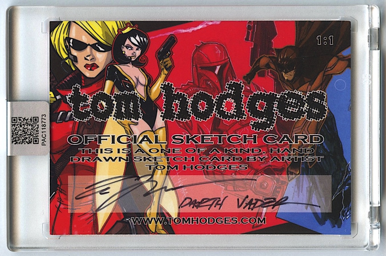 Darth Vader | Star Wars | Original Art Sketch Card by Tom Hodges (1/1 Original Art) at PristineAuction.com Darth Vader | Star Wars | Original Art Sketch Card by Tom Hodges (1/1 Original Art) at PristineAuction.com